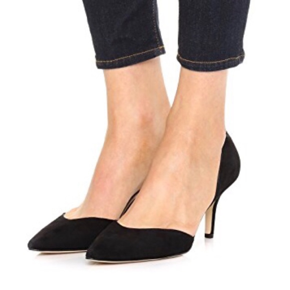 Sam Edelman Telsa Suede Black D’Orsay Pump